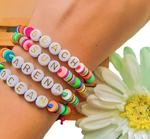 Pulseras Con Nombres Combo De 3 Pulseras 