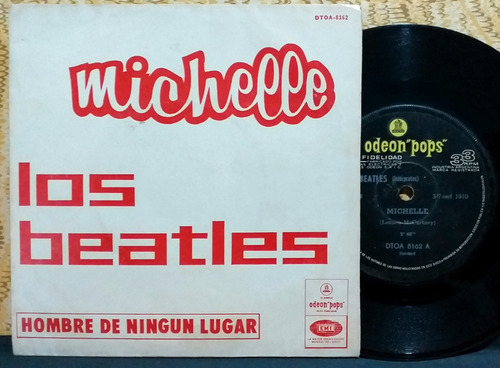 Beatles - Michelle - Simple Con Tapa Ilustrada 1966 Odeon