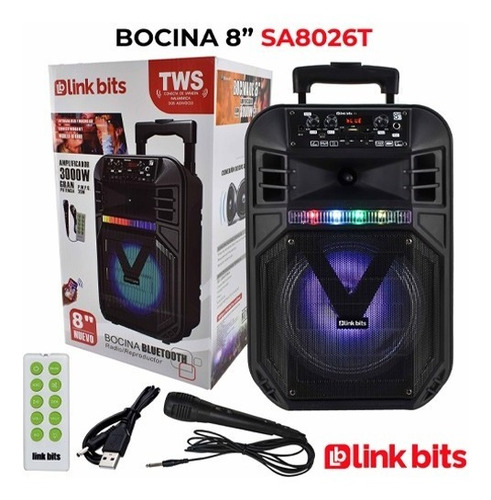 Bocina Bluetooth Recargable Karaoke C3s Con Control