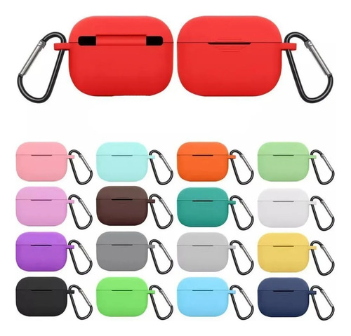 Capinha Case Protetora Silicone Para AirPods Pro Com Suporte Gancho Anti Perda Envio 24h