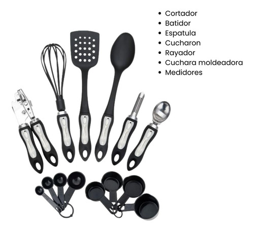 Set Juego 14 Utensilios De Cocina Profesional Hamilton Beach