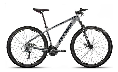 Bicicleta Aro 29 Gts Pro M5 Intense Freio A Disco 24 Marchas Cor Cinza-Preto Tamanho do quadro 17 "