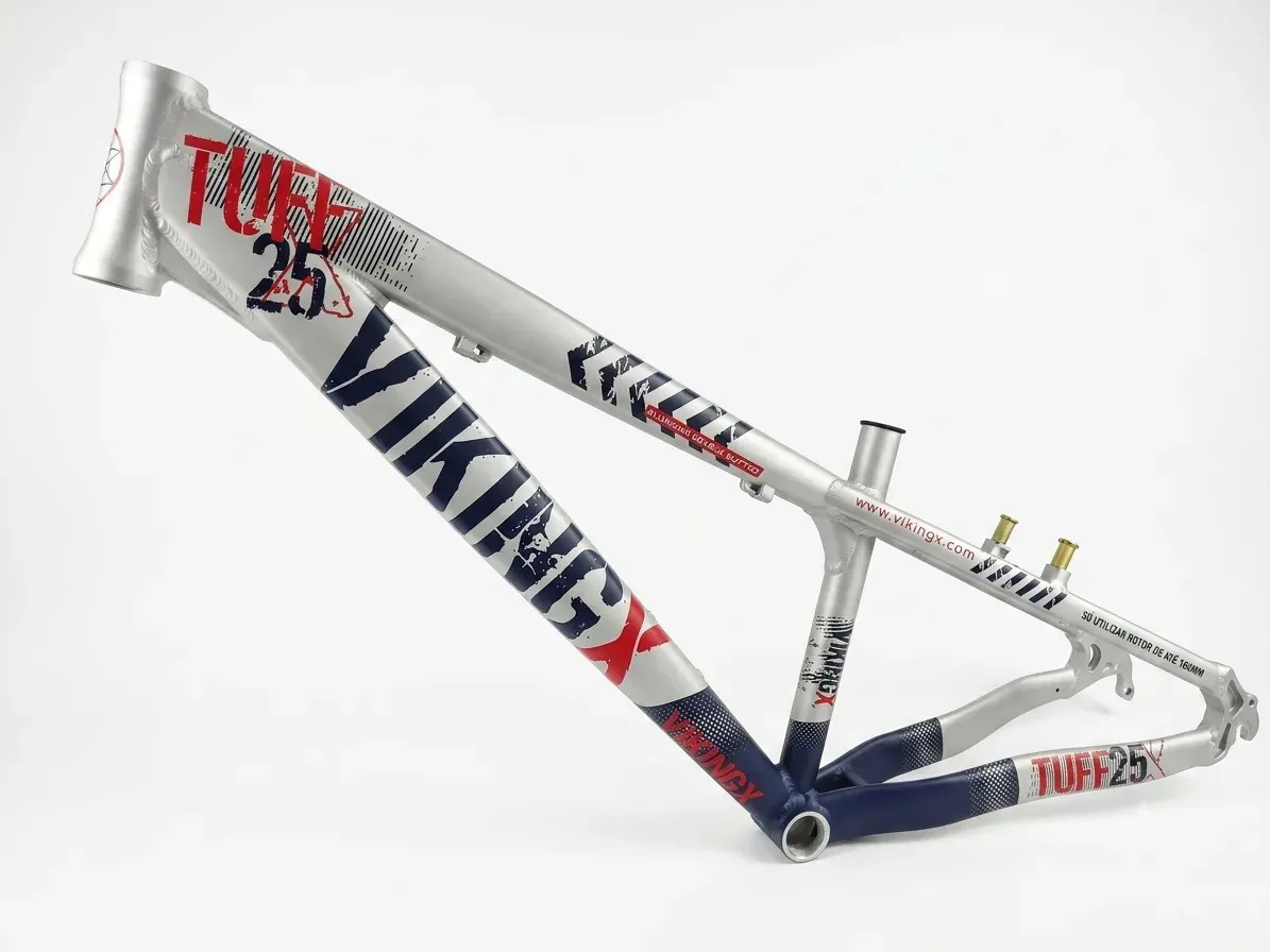 Cuadro de bicicleta Vikingx Tuff X-25 Rim 26 Dirt Jump, negro y amarillo