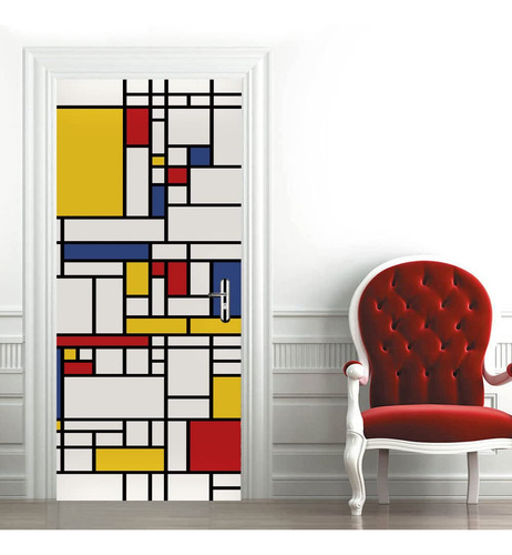Adhesivo Decorativo Abstracto Para Pared Vinilo Despegar Pvc