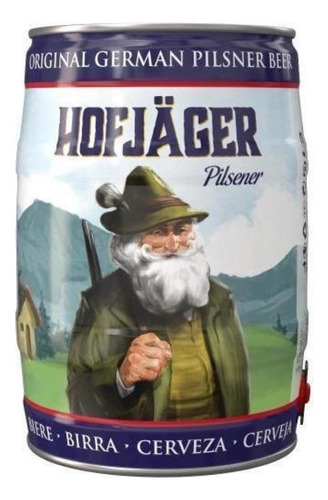 Barril De Cerveja Alemã Hofjager Pilsner Trigo 5 Litros