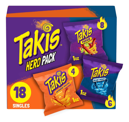 Takis Paquete Variado Hero De 18 Piezas Papitas Americanas