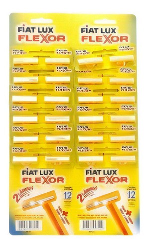 Aparelho De Barbear Amarelo Fiat Lux Flexor Com 48