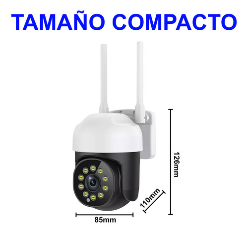 Camara Seguridad Exterior 2mp Full Hd Alexa Google Home Tuya Color Blanco