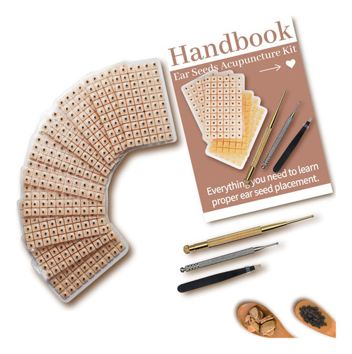 Kit De Acupuntura De Semillas Para Oídos, Kit De Pegatinas