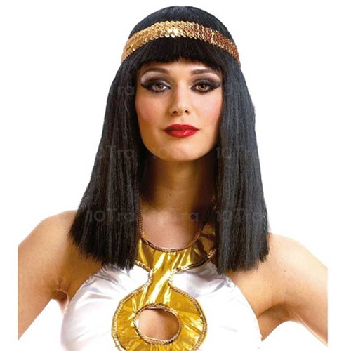 Peluca Cleopatra Cotillon Disfraz Carioca Halloween Pelo