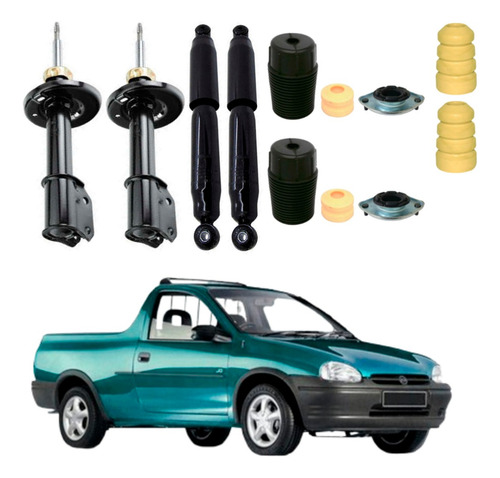 Kit 4 Amortecedor Pick-up Corsa 2002 2003 Monroe + Axios