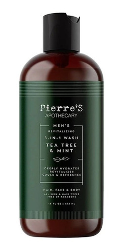 Shampoo Pierre´s Apothecary 3 In 1 Tea Tree & Mint 473 Ml