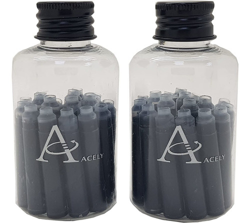 Acely 36 Pieces Bottle Pack Fountain Pen Ink Cartridges Refi