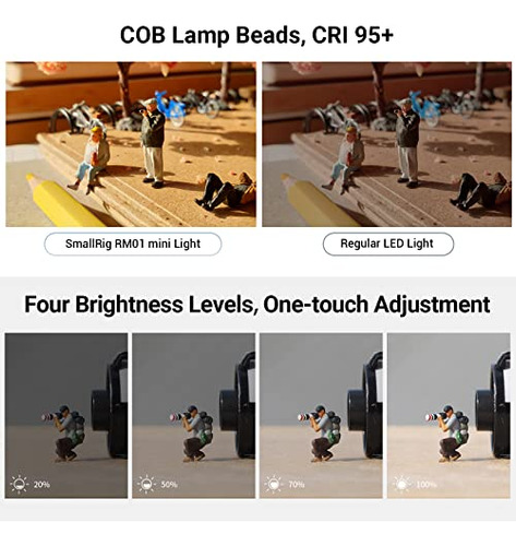 Mini Luz De Vídeo Led Smallrig Rm01, Luz Portátil Impermeabl