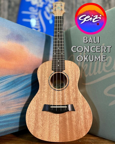 Ukulele Seizi Bali Concert Elétrico Okume