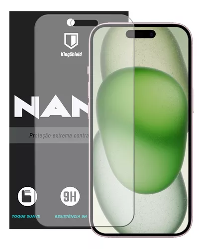 Película iPhone 15 Pro Max Kingshield Nano Vidro - Fosca