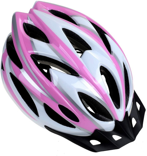 Casco Bicicleta Adulto Rosa/blanco Zacro