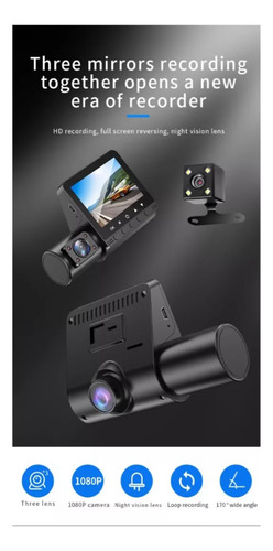 Frontal Cámara Seguridad Auto Pantalla 2.4 Dvr Full Hd 1080p