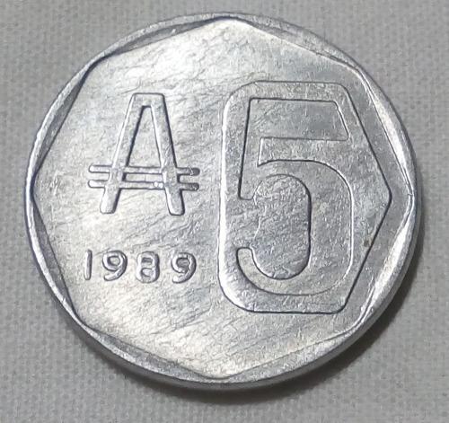 Moneda 5 Australes 1989 - Gianmm