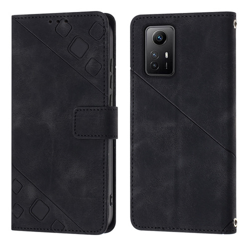 Funda Abatible Tipo Cartera C/relieve Para Redmi Note 12s 4g