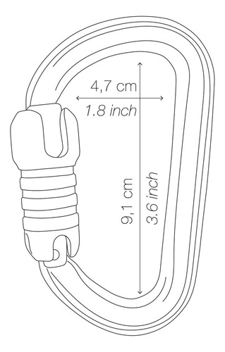 Mosquetón Petzl Bm'd Triact Ansi Rescate Trabajo Vertical Plateado