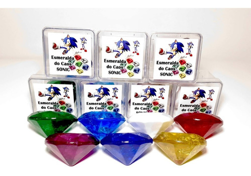 Imagem 3 de 3 de Esmeralda Do Caos Sonic 7 Cores