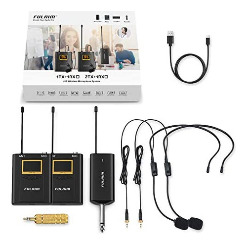 Fulaim Wm300 Sistema De Micrófono De Auricular Inalámbrico U