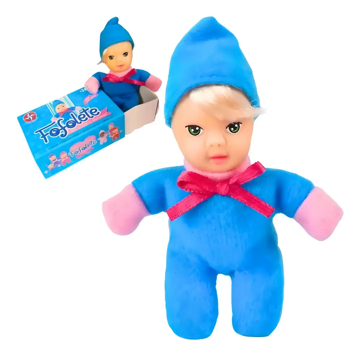 Boneca Fofolete Azul Loira Retro - Estrela