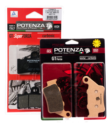 Pastilha Potenza Diant+tras Ktm Duke 390 Ptz390 Ptz213