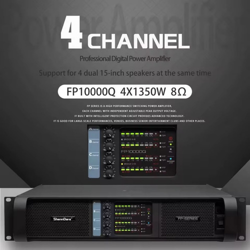 Amplificador De PotĂȘncia Fp10000q 4canais 4x1350w 10000w Top