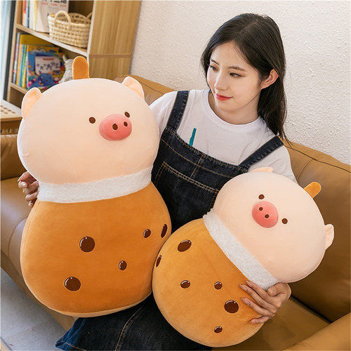 Nuevo Estilo Zhenzhu Taza De Té Con Leche Almohada Muñeca