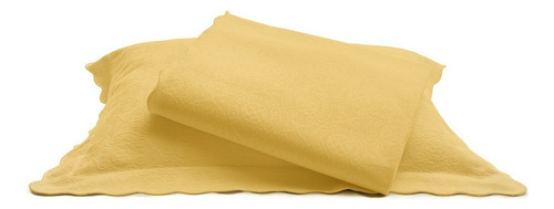 Colcha Piquet King Tognato Capela 100% Algodão Amarelo Curry