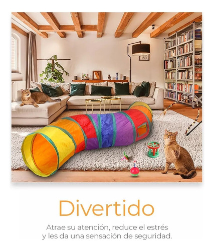 Juguetes Para Gato Plumas Varita Bolas Ratones TĂșnel 20 Pcs