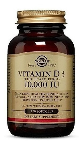 Solgar - Vitamin D3 (cholecalciferol) 10,000 Iu 120 Softgels