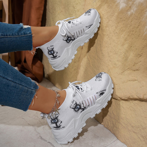 Zapatos Deportivos Casuales Transpirables De Moda Para Mujer