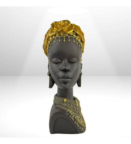 Decoracao Busto Africano 25cm