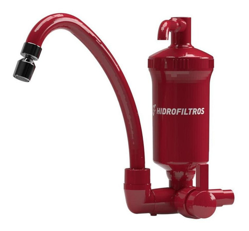 Filtro Purificador De Água Parede Bica Móvel Vermelho