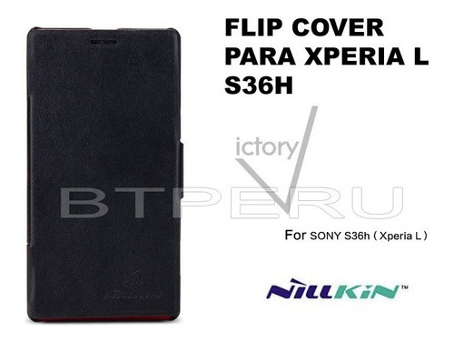 Estuche Cuero Filp Cover Sony Xperia L S36h Nillkin Protecto