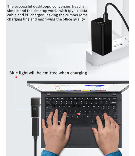 Convertidor De Enchufe Usb C Hembra A Pd Cuadrado De 100 W,