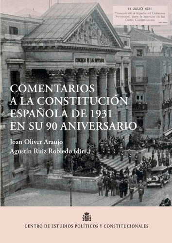 Libro Comentarios A La Constitucion Espaã¿ola De 1931 En ...