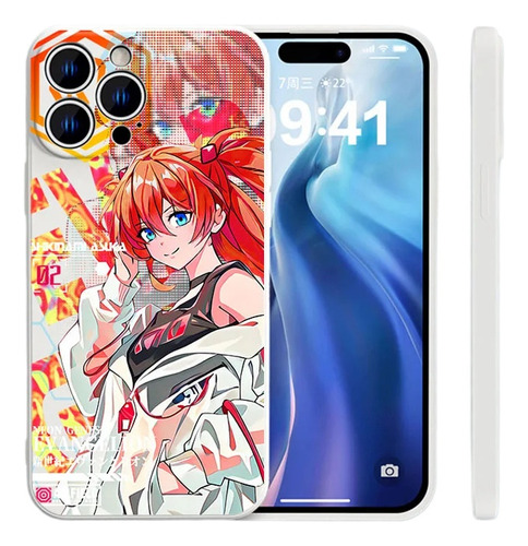 Funda Neon Genesises Evangelions Para iPhone 15, 14, 13 Y 12