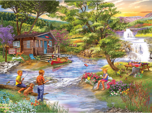 Chris 1000 Pc Puzzle - Pesca Desde Los Bancos