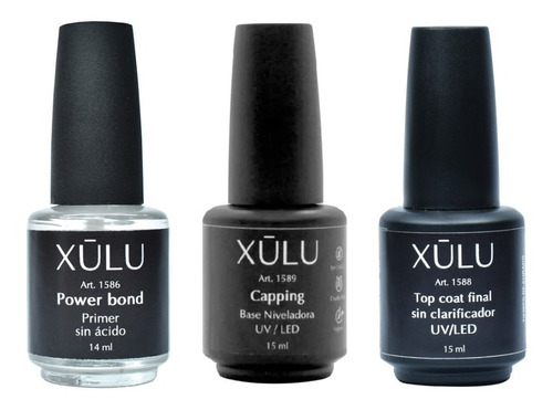 Imagen 1 de 5 de Primer Powerbond + Gel Capping + Top Coat S/c Xúlu