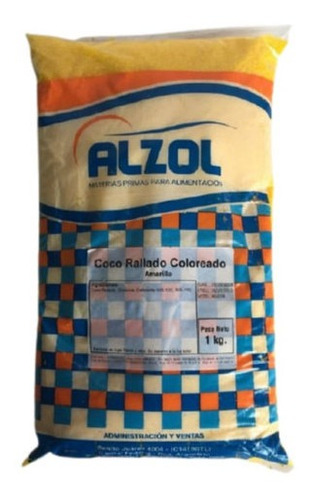 Coco Rallado Alzol Amarillo X 1/2 Kg - Cotillón Waf