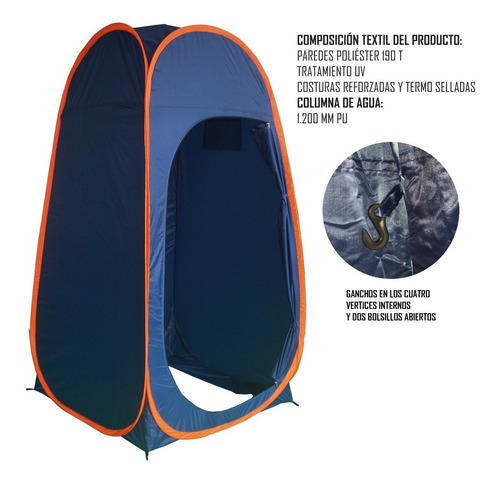 Imagen 6 de 10 de Carpa Autoarmable Tent Bath Baño Vestidor Cambiador