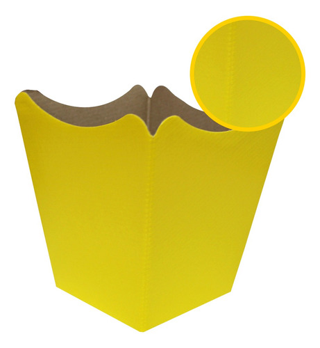 Imagem 1 de 1 de 10 Cachepôs Grandes Pote 15 Papel Flores Decoração Amarelo