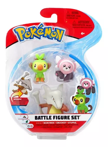 Set Bonecos Pokémon - Marowak, Grookey e Stufful - WCT Sunny - JP Toys -  Brinquedos e Actions Figures para todas as idades