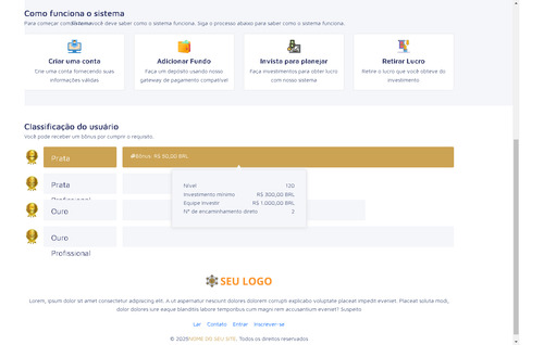 Sistema Completo Para Investimentos Php