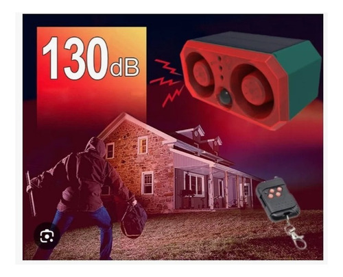Alarma Solar Con Luz Y Sensor De Movimiento + Control