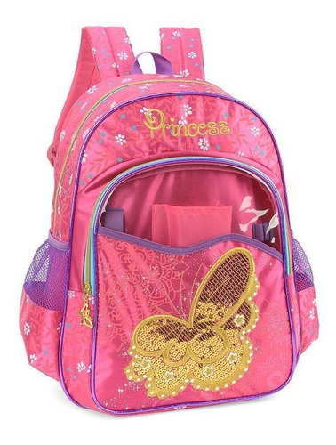 Imagem 3 de 4 de Mochila Infantil Princess Borboleta Pink